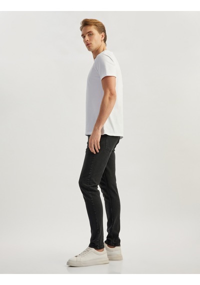 Koton Normal Bel Pamuklu Skinny Fit Jean Pantolon - Michael Jean Siyah 5sam40076ıd