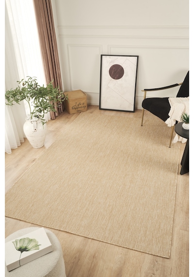 Sisalux 3083 Bej Sisal Dokuma Jüt Kilim Hav Toz Vermez Halı Salon Mutfak Oturma Odası Halısı Bej