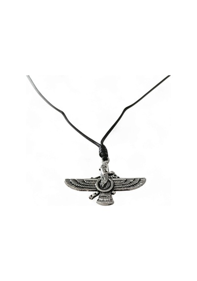 Krom Kaplama Faravahar Pers Sembolü Unisex Kolye - Yağlı Koton Kordonlu Ayarlanabilir Kanatlı İnsan Figürlü Mitolojik Kolye Siyah Gümüş Krom Kaplama Faravahar Pers Sembolü Unisex Kolye - Yağlı Koton Kordonlu Ayarlanabilir Kanatlı İnsan Figürlü Mitolojik Kolye Siyah Gümüş
