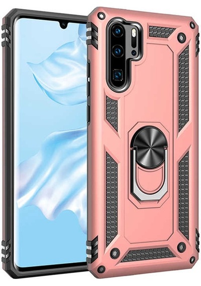 Huawei P30 Pro Kılıf Tank Zırh Yüzüklü Mıknatıslı Standlı Kapak Vega