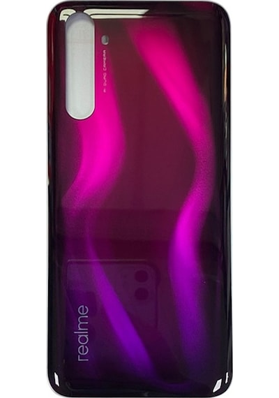 Realme 6 Pro Uyumlu Cam Arka Pil Batarya Kapağı RMX2061 RMX2063 Mor