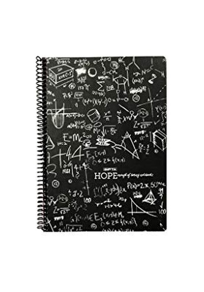 141227 Defter 18,5x26 Hope Spiralli Karton 80 Yaprak Kareli 1195 Açık Gri