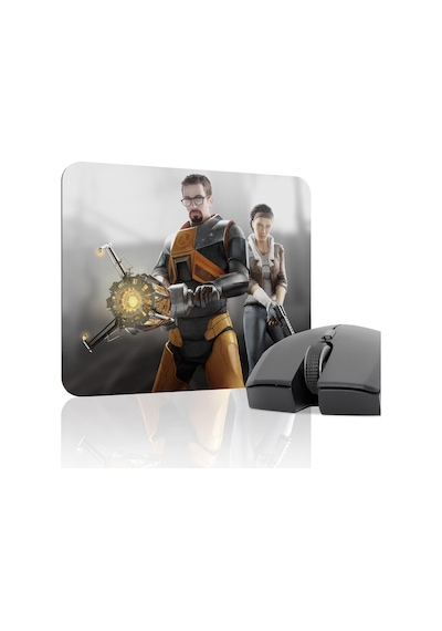 Half Life Kaymaz Dikişli Kauçuk Oyuncu Mousepad V1 - 22x18 Gaming Mouse Pad Fare Altlığı