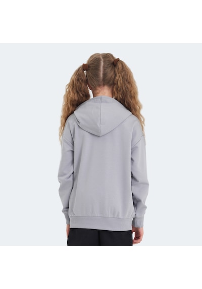 Slazenger LAYO Çocuk Kapüşonlu Taş Gri Sweatshirt