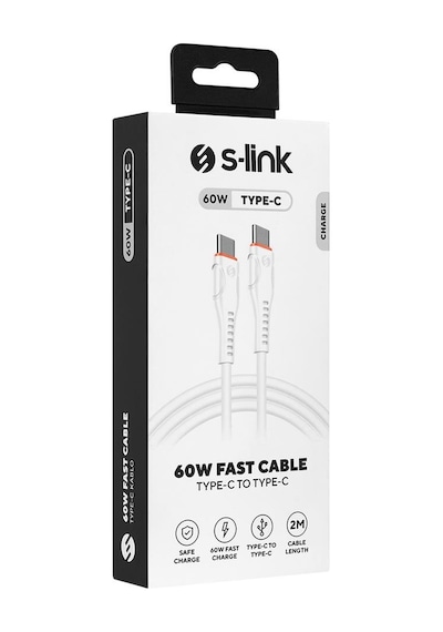 S-link Sw-c135 2m 3a Typec To Typec Hızlı Data + Sarj Kablosu