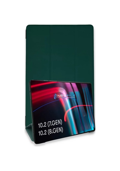 Newface Apple İpad 10.2 7.nesil Kılıf Tablet Smart Kılıf - Koyu Yeşil Tablet Kılıfı