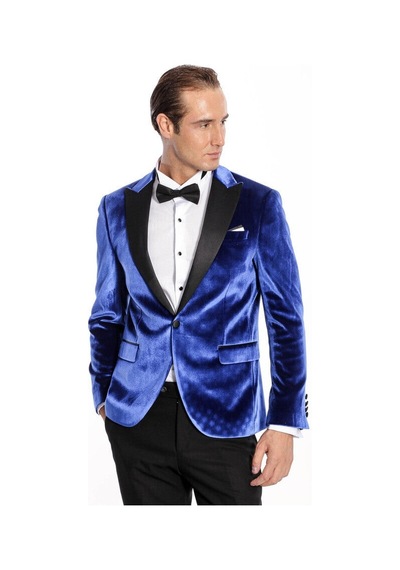 Wessi Kafide Lacivert Slim Fit Erkek Smokin Ceket Lacivert