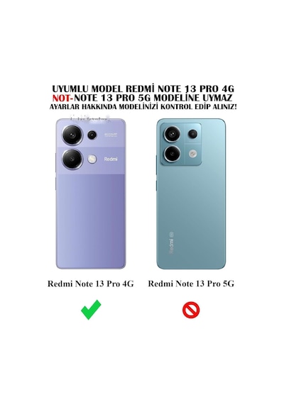 Teknomoda Xiaomi Redmi Note 13 Pro 4g Kılıf 360 Şeffaf Ön Arka Korumalı Şeffaf Silikon