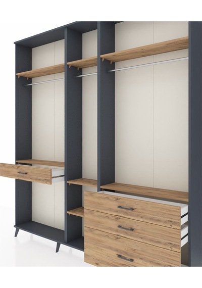 Arges Dolap 7 Raflı 4 Çekmeceli 3 Askılı 220x30x243 Antrasit-çam/çam Atlas Çam/atlas Çam Arges Dolap 7 Raflı 4 Çekmeceli 3 Askılı 220x30x243 Antrasit-çam/çam Atlas Çam/atlas Çam