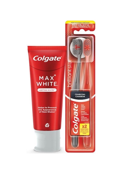 Colgate Max White 75 Ml Diş Macunu, Siyah 1+1 Diş Fırçası