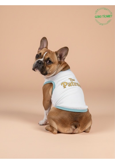 Beyaz The Patron Yazılı Kedi Ve Köpek Kıyafeti Tişörtü Elbisesi Medium/m/beden 2