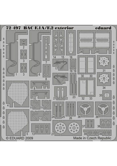 Eduard 72497 1/72 Ölçek, Bac Lıghtnıng F.1a/f.2 Dış Detay Seti -