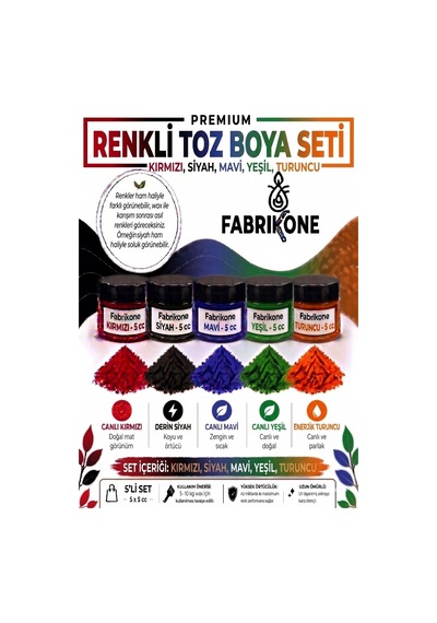 5'li Set Premium Parafin Soya Wax Toz Mum Boyası Hobi Seti - 5 Cc Kırmızı, Siyah, Mavi, Yeşil, Turuncu Bkfab5ksmyt5g Karışık