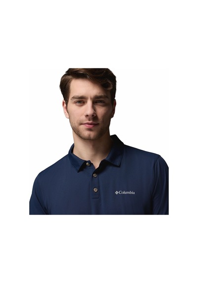 Columbia Men's Tech Trail Utility Polo Erkek Polo Yaka Tişört Am1495 Lacivert