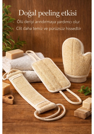 Doğal Kabak Lifi Kese Seti 4 Lü Avantaj Paketi