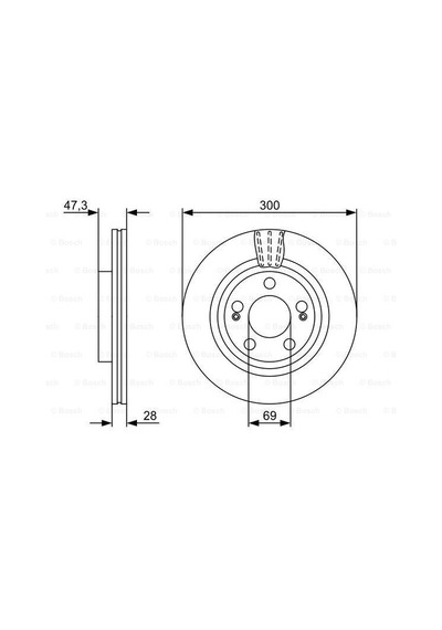 Kia Cee'D Ön Fren Diski 300 Mm 2013-2018 Bosch