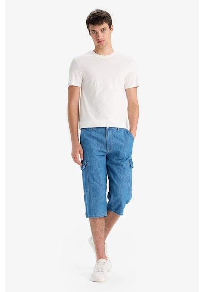 DeFacto %100 Pamuk Hafif Kumaş Regular Fit Jean Uzun Bermuda Şort F4223AX25SMNM39 DeFacto %100 Pamuk Hafif Kumaş Regular Fit Jean Uzun Bermuda Şort F4223AX25SMNM39