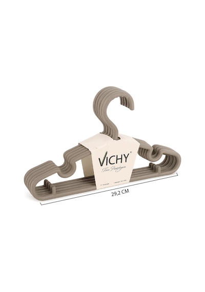 Vichy 5 Li Kaymaz Yüzeyli Askı 29,2 Cm Bej Renk Çocuk & Bebek Elbise Askısı Vch-7022 Açık Bej