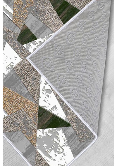Rovigo Home Dijital Baskı Yıkanabilir Kaymaz Taban Salon Halısı Rvg0456 Gri