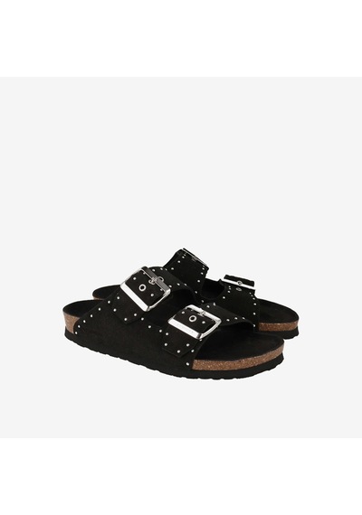 Terlik Kadın G105592 Genuins Honolulu Lead Velour Black siyah