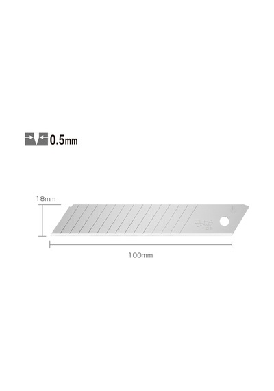 Olfa Lbd-50 Standart Çift Segmentli Geniş Maket Bıçağı Yedeği 50