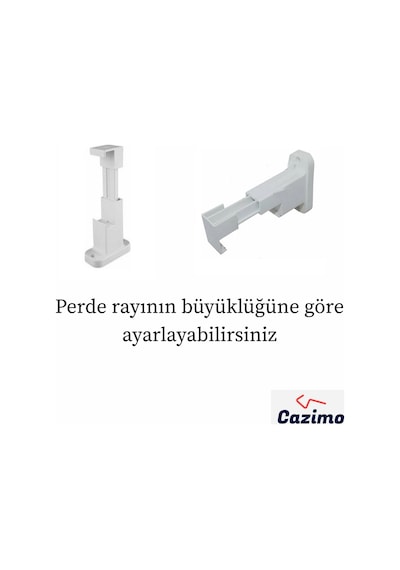 10 Adet Perde Rayı Korniş L Ayak Duvara Montaj Askı Aparatı Plastik Beyaz