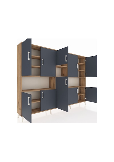 Arges Dolap 14 Raflı 10 Kapaklı 220x30x163 Çam-antrasit/çam Antrasıt/atlas Çam - Atlas Çam Arges Dolap 14 Raflı 10 Kapaklı 220x30x163 Çam-antrasit/çam Antrasıt/atlas Çam - Atlas Çam