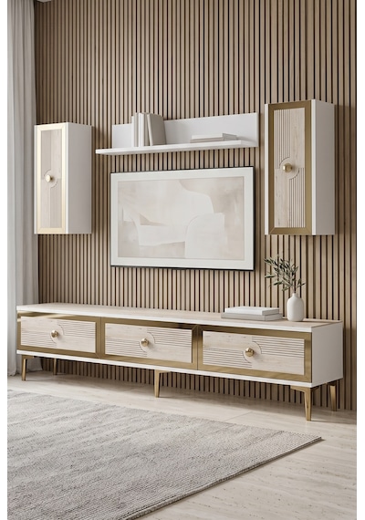 Tvr1816dbg Pega Tv Ünitesi Takımı Safirmeşe-beyaz-gold 180cm Safirmeşe - Beyaz - Altın Tvr1816dbg Pega Tv Ünitesi Takımı Safirmeşe-beyaz-gold 180cm Safirmeşe - Beyaz - Altın
