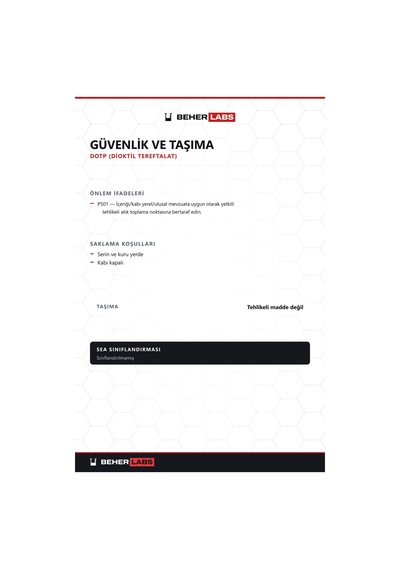 Beherlabs Dotp Dioktil Tereftalat 5 L