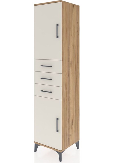 Hyperion Dolap 3 Raflı 3 Çekmeceli 2 Kapaklı 44x44x195 Çam-ay... Çam