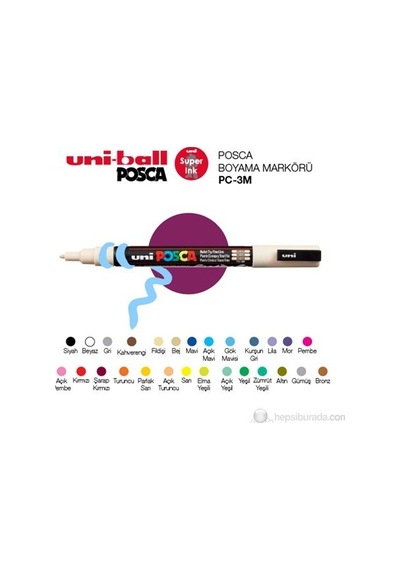 Uni Pc-3m Posca Poster Markörü Siyah