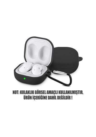 Samsung Galaxy Buds 2 İçin Kılıf Mat Silikon Siyah Buds 2 İle Uyumlu Kılıf - Siyah