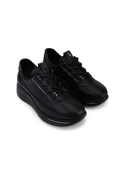 Tamer Tanca Kadın Hakiki Deri Siyah Sneakers & Spor Ayakkabı 298 3220 Bn Ayk Y26 Syh/antrasıt Bsk