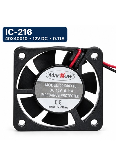 Marxlow Ic-216 40x40x10mm 12v Dc 0.11a Fan Soğutucu Mini Dc Fan