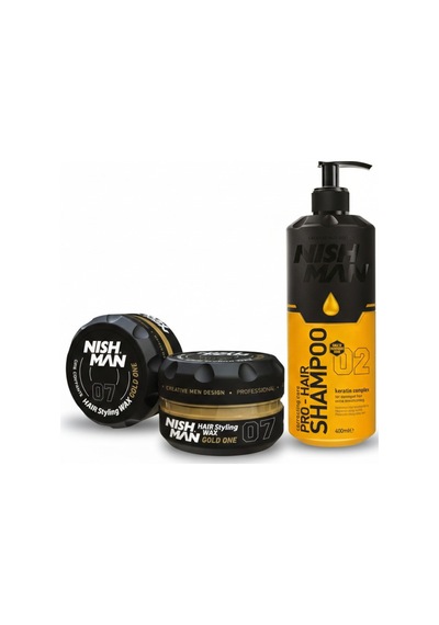 07 Saç Şekillendirici Ultra Sert Parlak Wax 150 Ml X 3 Adet/ + 400 Ml Tuzsuz Şampuan Hediye