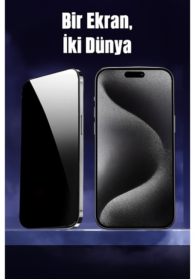 İphone 16 Pro Max Uyumlu Mat+ Gizlilik Hayalet 2 Si 1 Arada Kaplayan Kırılmaz 9h Ekran Koruyucu