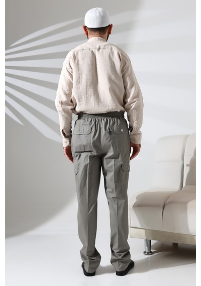 İhvanonline Erkek Çınar Yandan Cepli Beli Lastikli Hac Ve Umre Kargo Pantolon Gri İhvanonline Erkek Çınar Yandan Cepli Beli Lastikli Hac Ve Umre Kargo Pantolon Gri