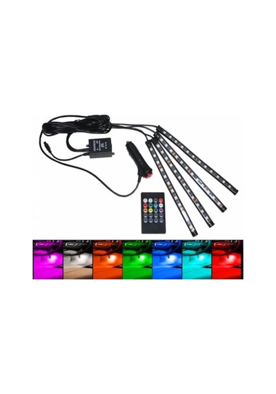 Carub Ayak Altı 12 Led Araç Içi Sese Duyarlı Rgb Led Kumandalı (424151704)