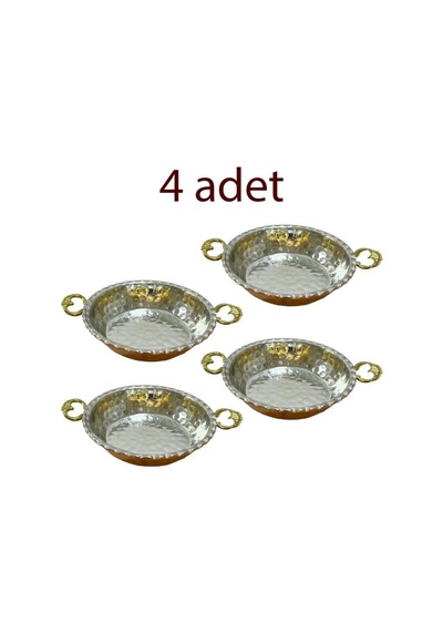 4 Adet Bakır Mini Kahvaltılık Bakır
