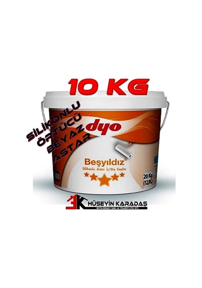 Dyo Beşyıldız Silikonlu İç Dış Cephe Astarı Beyaz 10 Kg