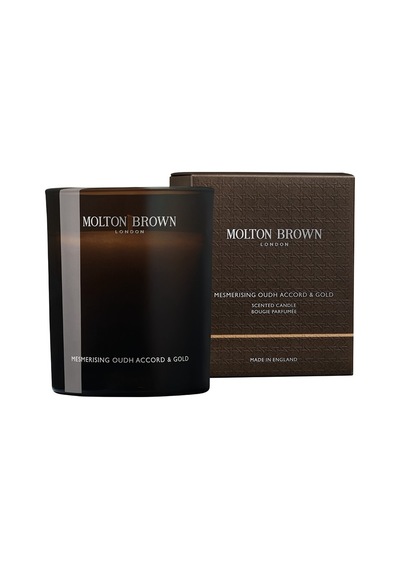 Mesmerising Oudh Accord Ve Gold Molten Brown Oudh Duftkerze Sıcak Zimt Ve Elemi Aroması Beyaz