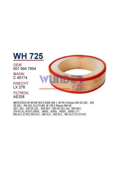 W126 560sel 560sec 560se M117 Hava Filtre 1986-1990 Model