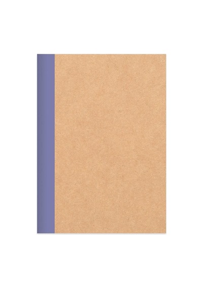 Çizgili Stickerli Kraft Kapak Defter Mavi 18,5 26 50 Yp. Mor Çok Renkli