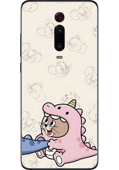 Xiaomi Mi 9t Pro Uyumlu Şeffaf Kılıf Couple Jerry 2 Tasarımlı