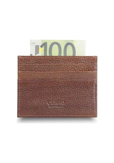 Guard Taba Hakiki Deri Kartlık Erkek / Kadın P1092 Taba