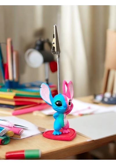 Kawaii Sevimli Stitch Angel Fotoğraf Ve Not Tutucu - Ofis Masa Not Tutacağı Çok Renkli