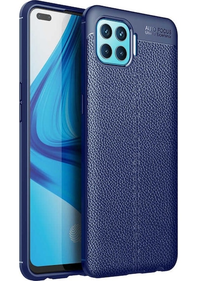 Oppo Reno 4 Lite Kılıf Zore Niss Deri Desenli Silikon Kılıf