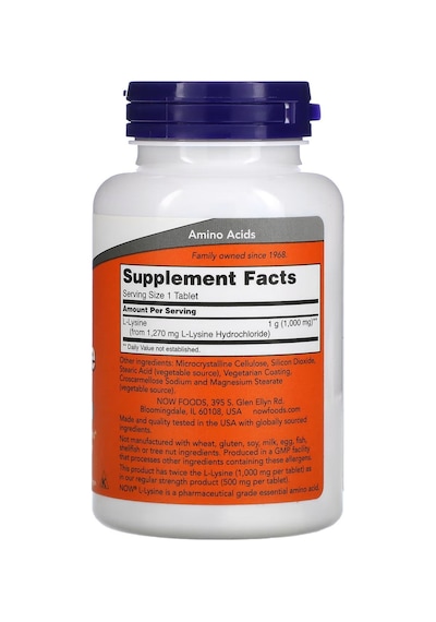 Double Strength L-lysine 1000 Mg 100 Tablet