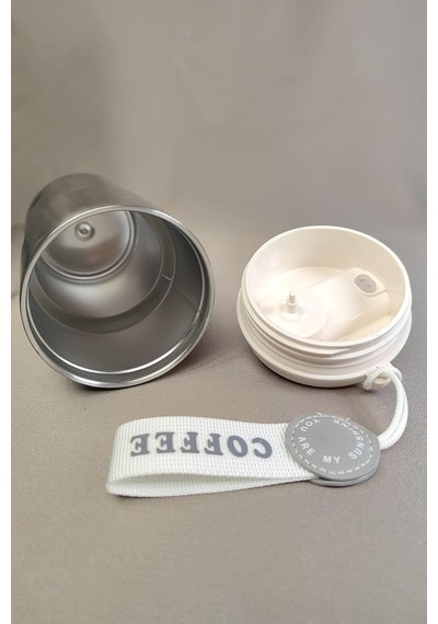 316 L Silver 420 Ml Vakumlu Sıcak Soğuk Kahve El Termos Mug Cin486slv