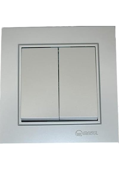 Makel Karea Komütatör Gümüş Modül+Kapak+Çerçeve